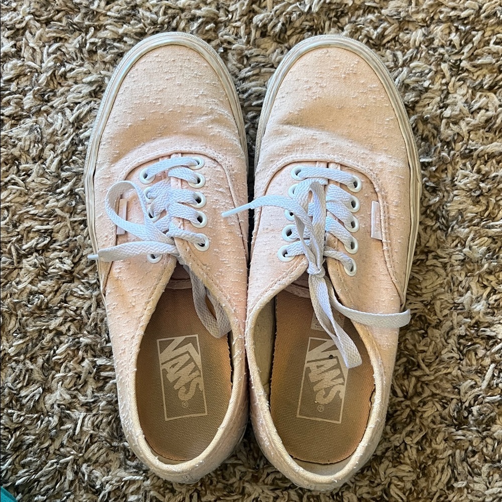 Vans Blush Canvas Sneakers with White Accents